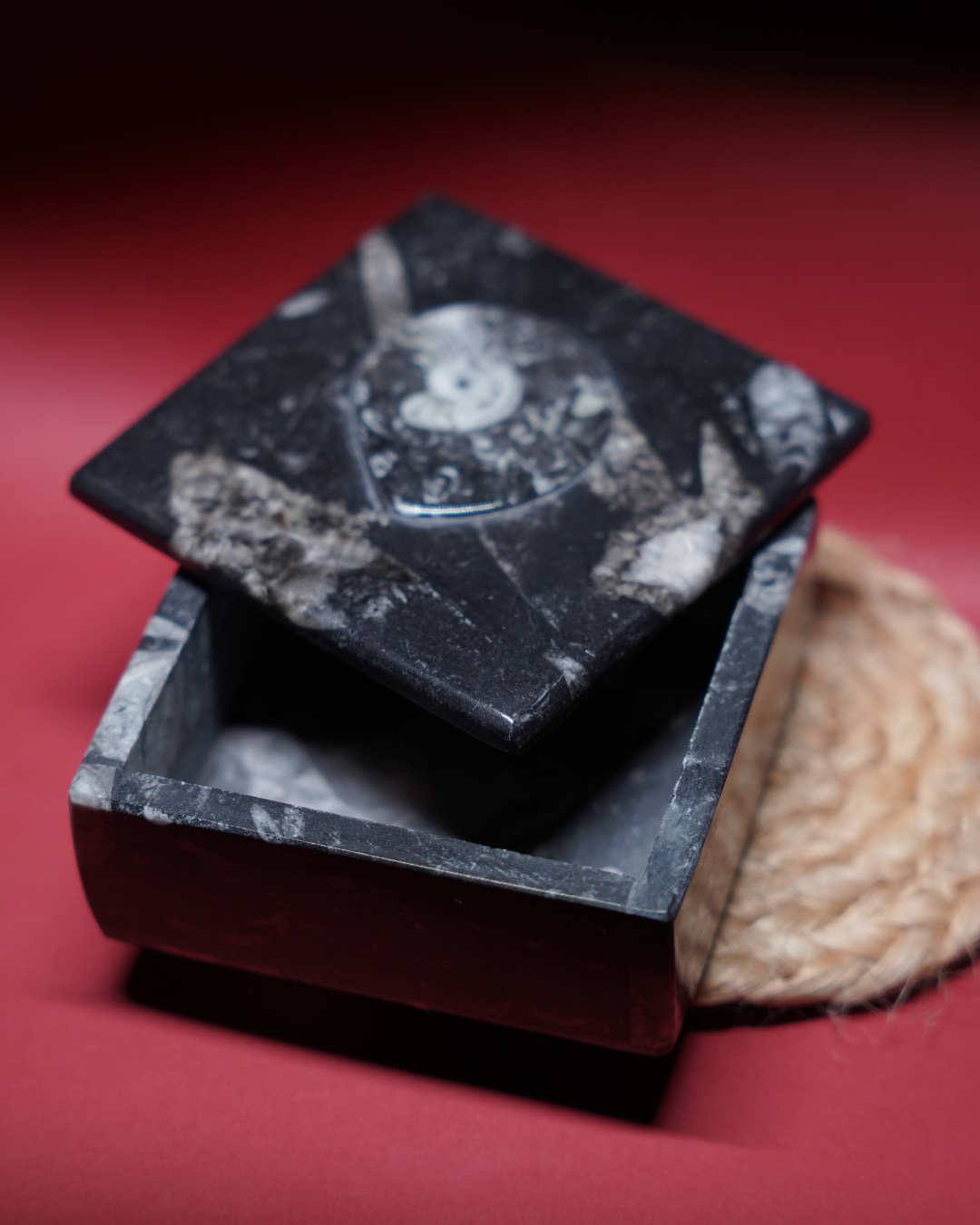 Kuber Stone Box ( Orthocerus Fossil )