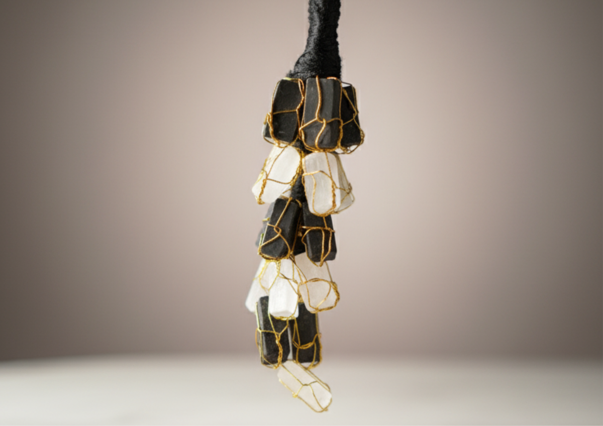 Black Tourmaline & Selenite Hanger