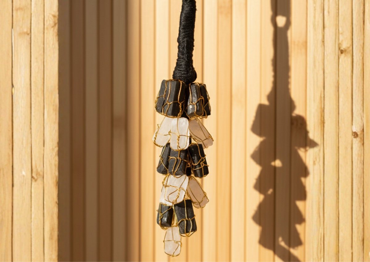 Black Tourmaline & Selenite Hanger