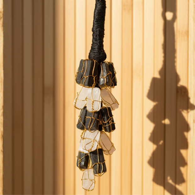 Black Tourmaline & Selenite Hanger