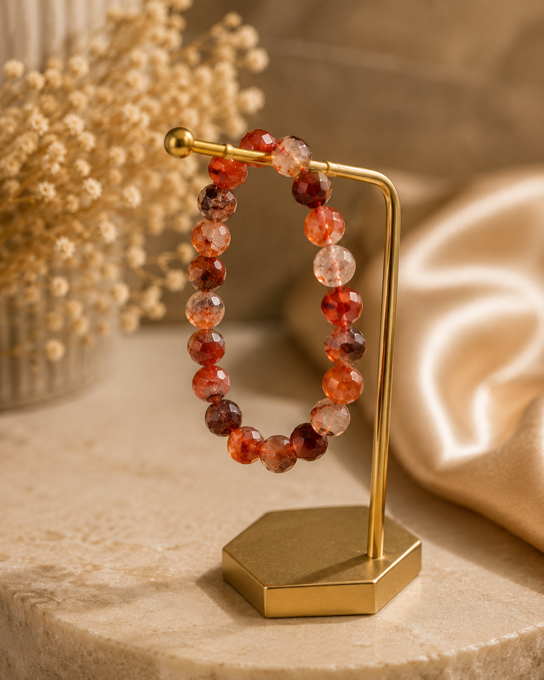 Action Taker — Fire Quartz | 8mm Diamond Cut