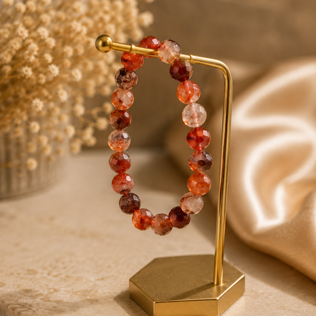 Action Taker — Fire Quartz | 8mm Diamond Cut