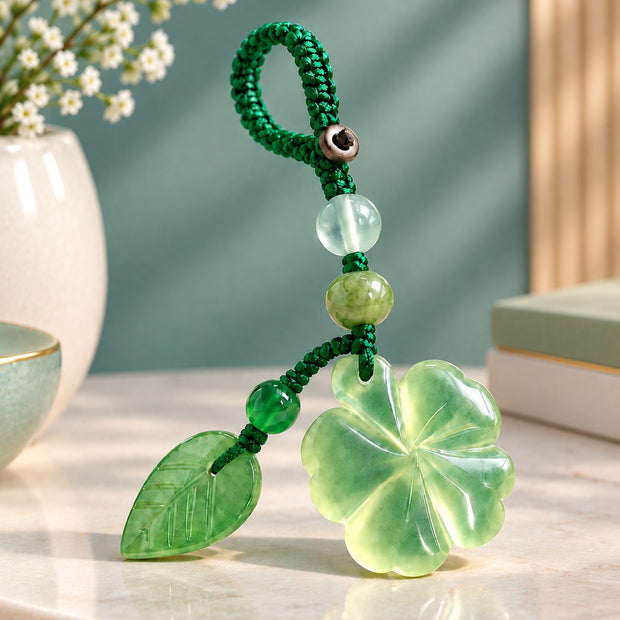 Jade Clover Bag / Keychain Charm