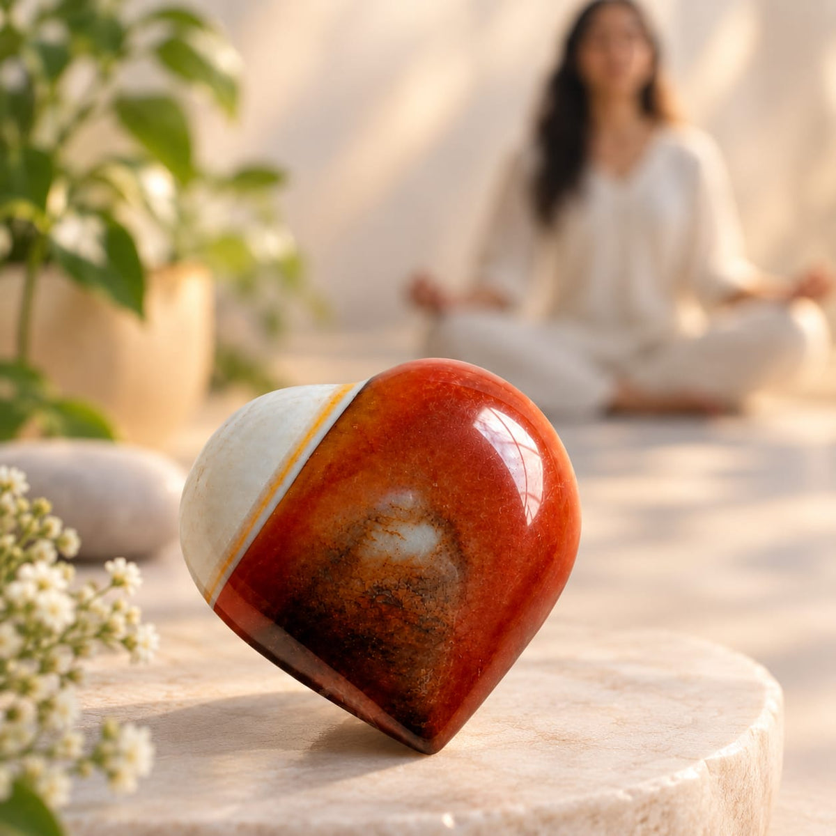 Heal your SWADHISHTHANA — Carnelian Puffy Heart