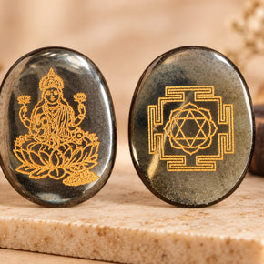 Maha Lakshmi - Shri Yantra Pyrite Coin