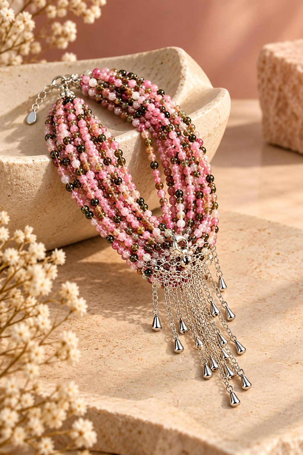 Watermelon Tourmaline Bracelet – 2mm