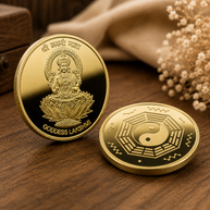 Lakshmi Coin with Yin-Yang Back