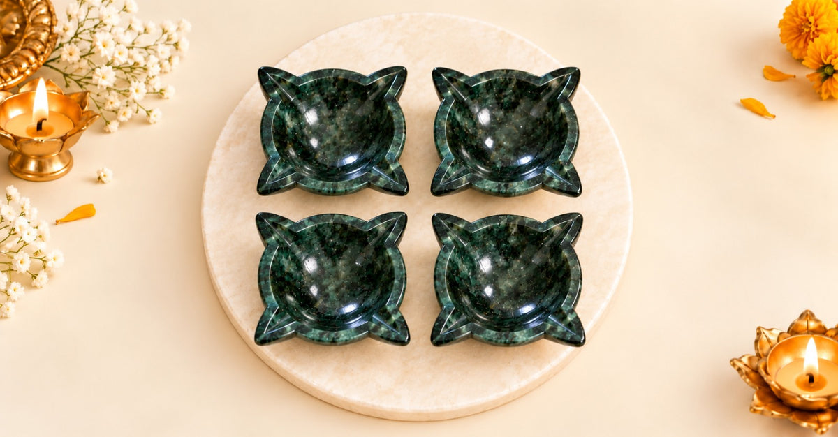 CHOUMUKHI JADE CRYSTAL DIYA