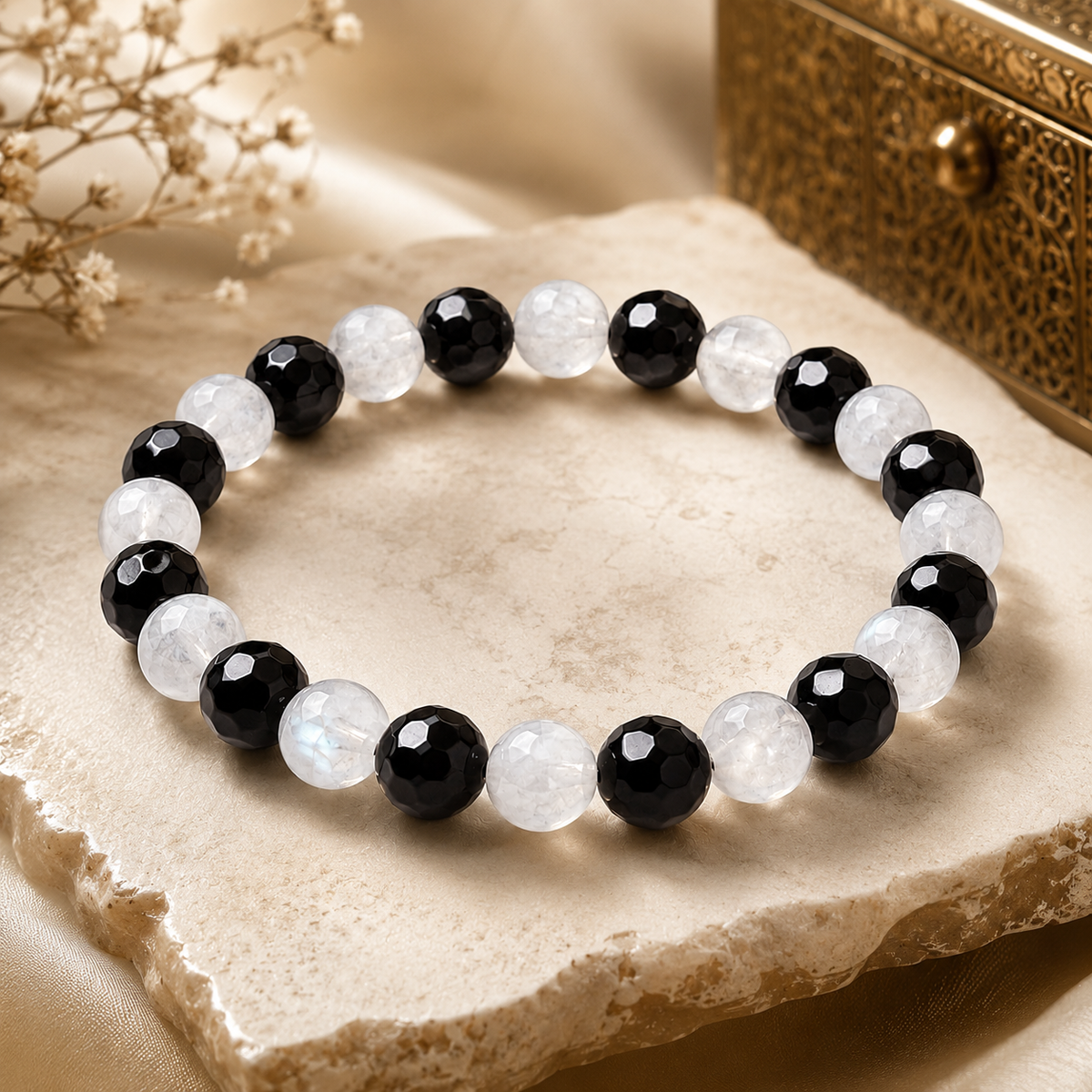 Say No to Toxicity – Moonstone & Black Onyx Mixel