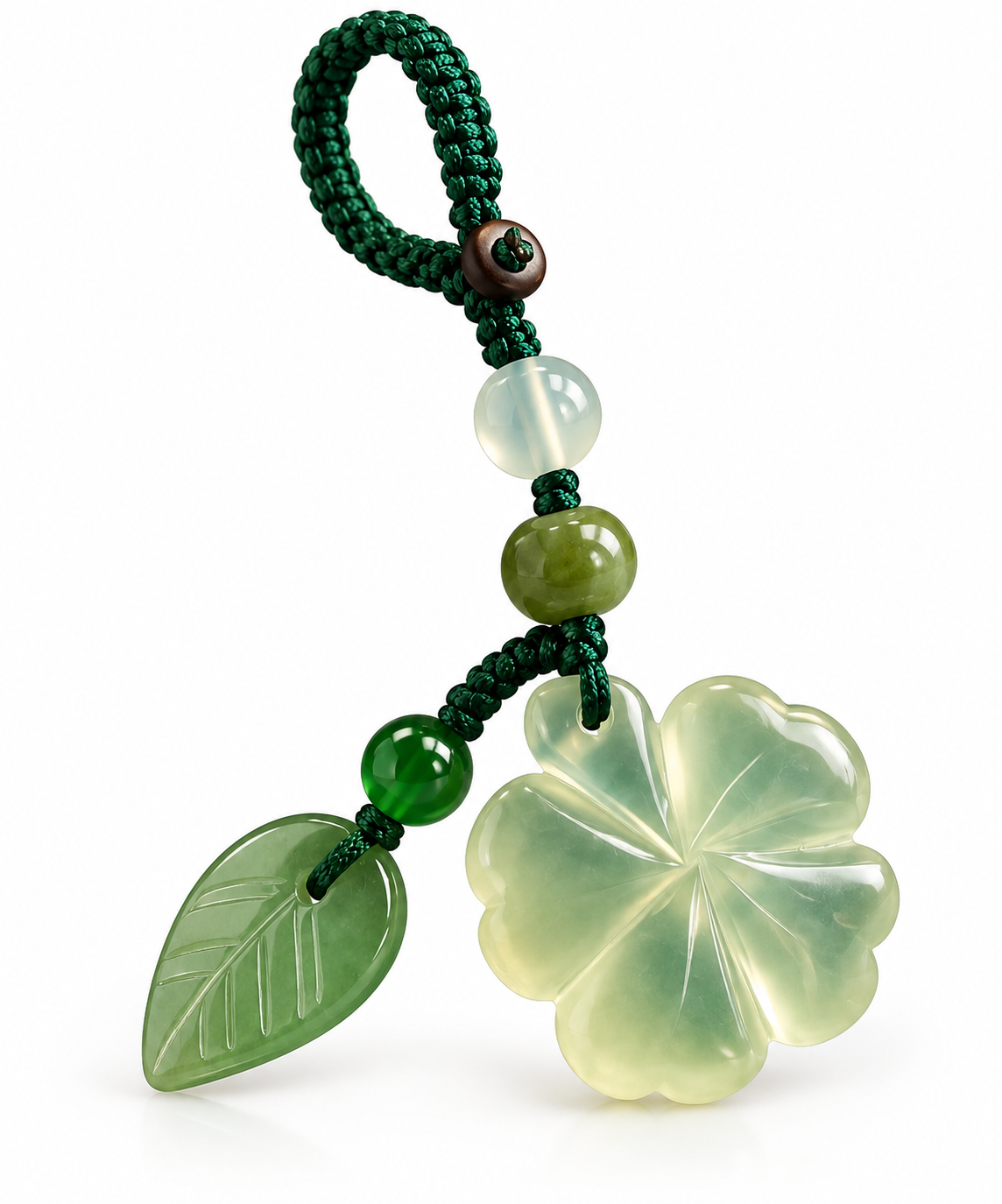 Jade Clover Bag Charm