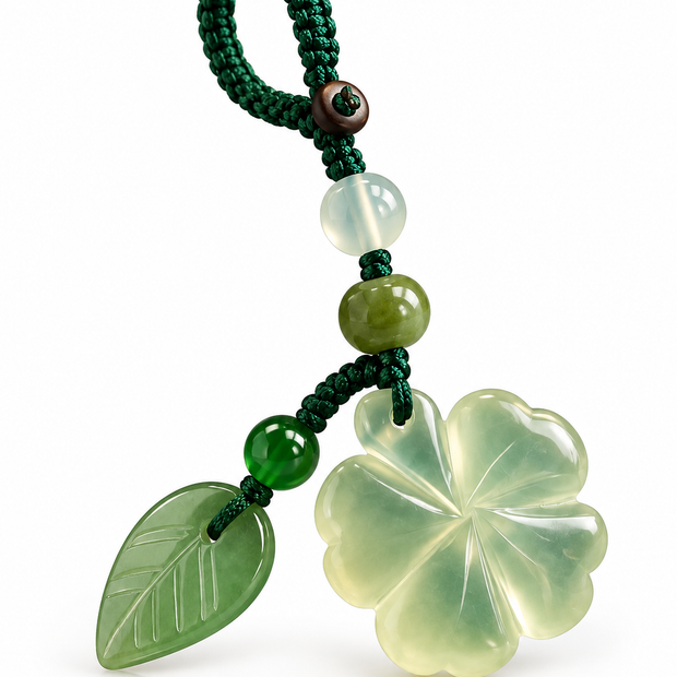 Jade Clover Bag Charm