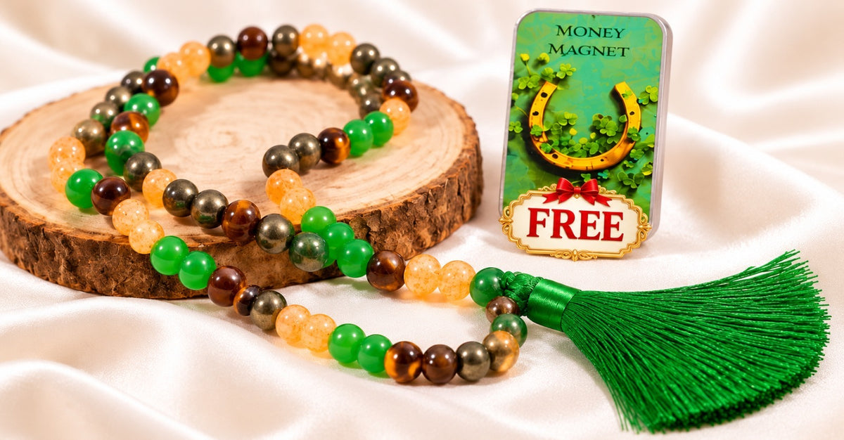Opulence Code Mala (109 Beads) with USA Imported Free Money Magnet SoyaWax Solid