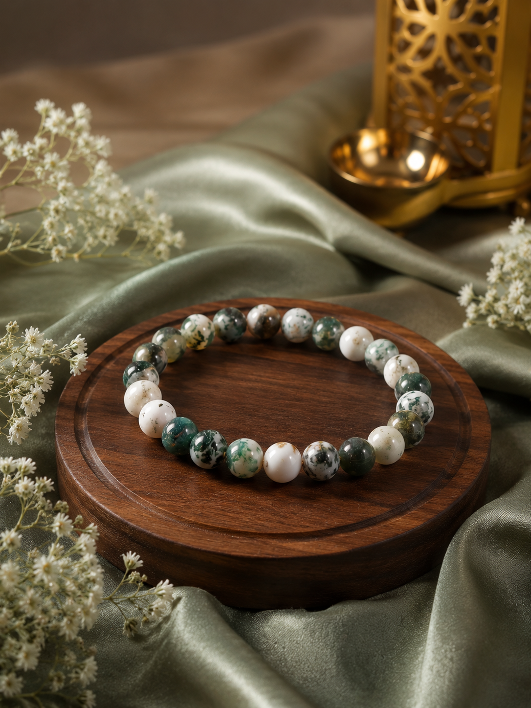 Abundance Attractor — Tree Agate Bracelet