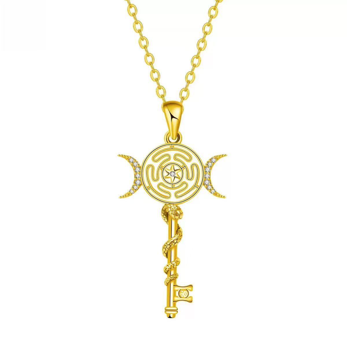 Triple Moon Goddess Pendant