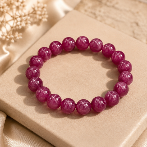 I Am Worthy  — Star Ruby Bracelet | 8mm