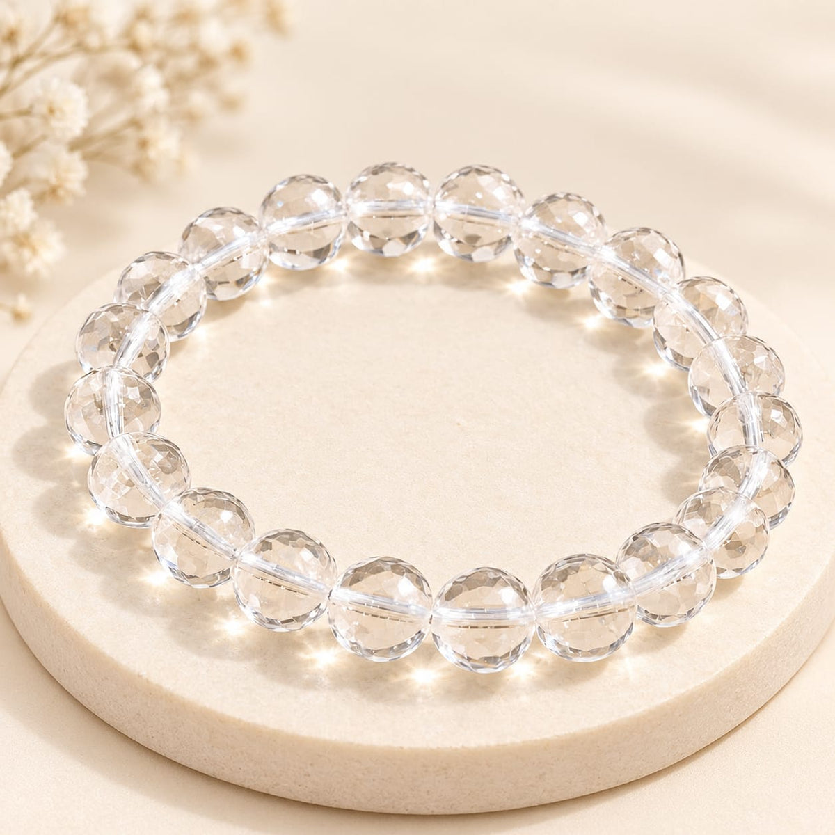 Master Manifestor — Clear Quartz Bracelet | Diamond Cut