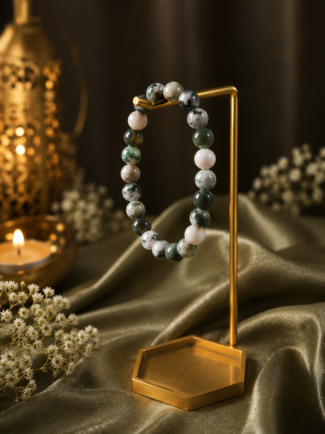 Abundance Attractor — Tree Agate Bracelet