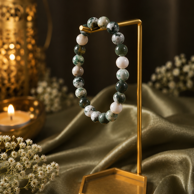 Abundance Attractor — Tree Agate Bracelet
