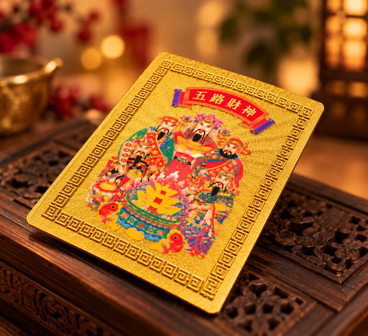 5 Gods of Wealth Feng Shui Sticker