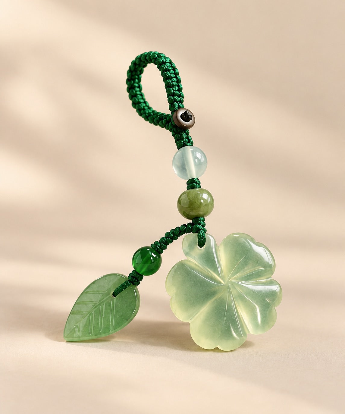 Jade Clover Bag / Keychain Charm