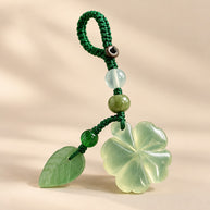 Jade Clover Bag / Keychain Charm