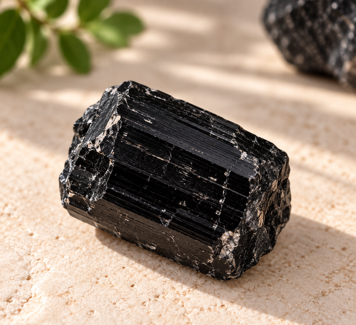 Black Tourmaline Tumble — Raw
