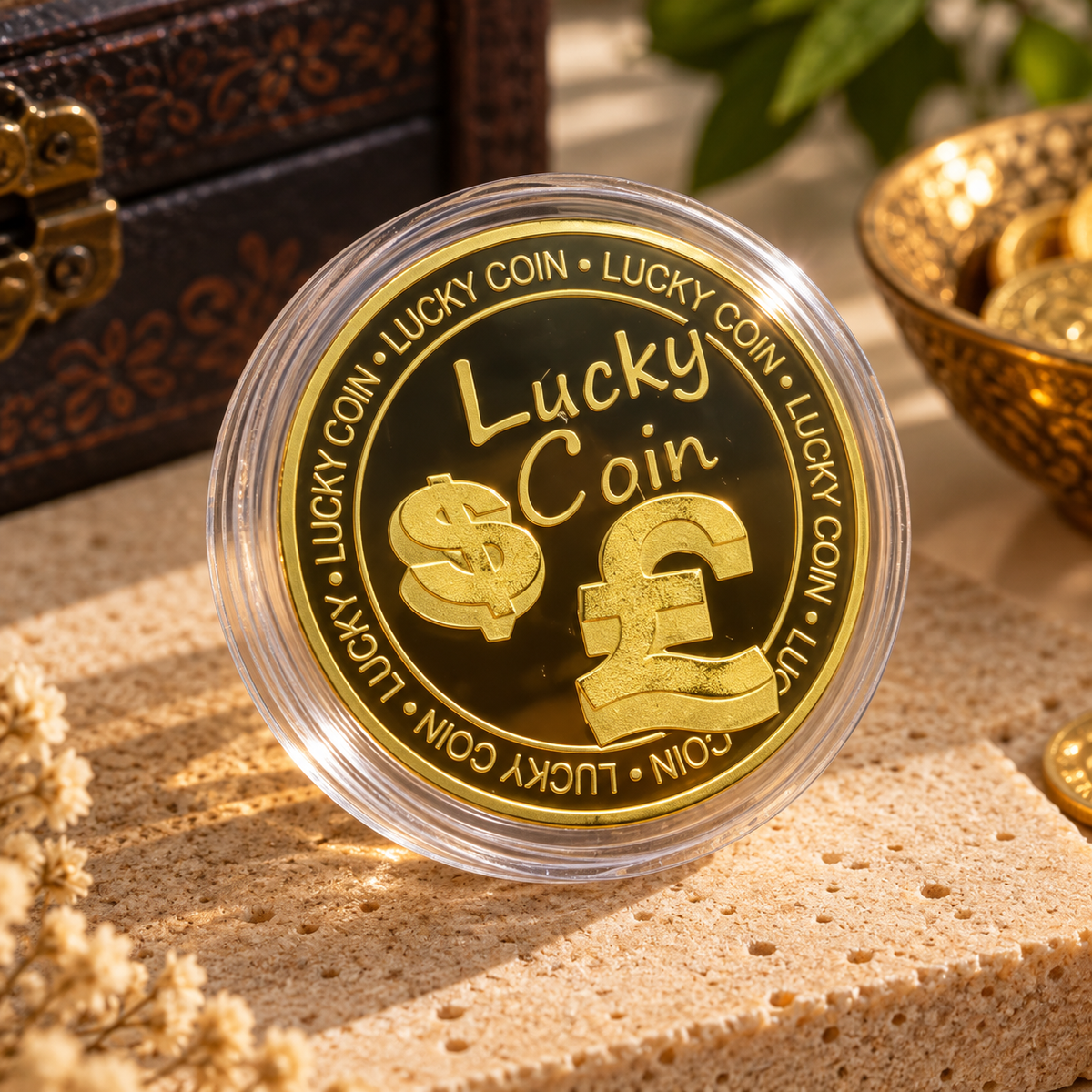 Lucky Coin With Dollar Sign