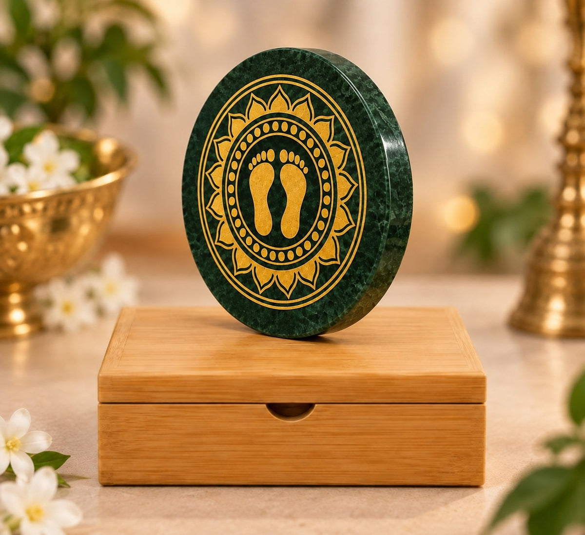 Lakshmi Charan Paduka in Jade