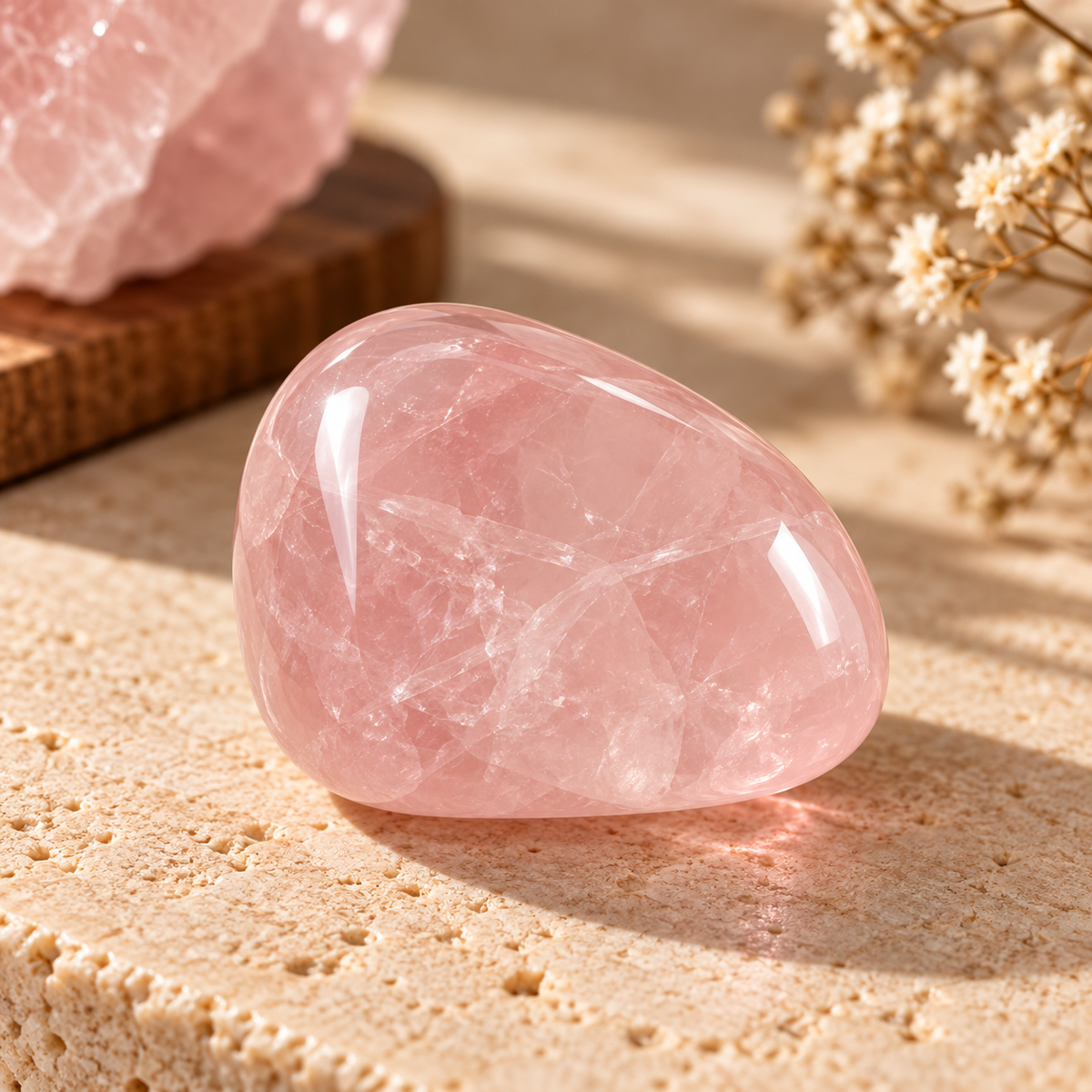Rose Quartz Tumble — Large