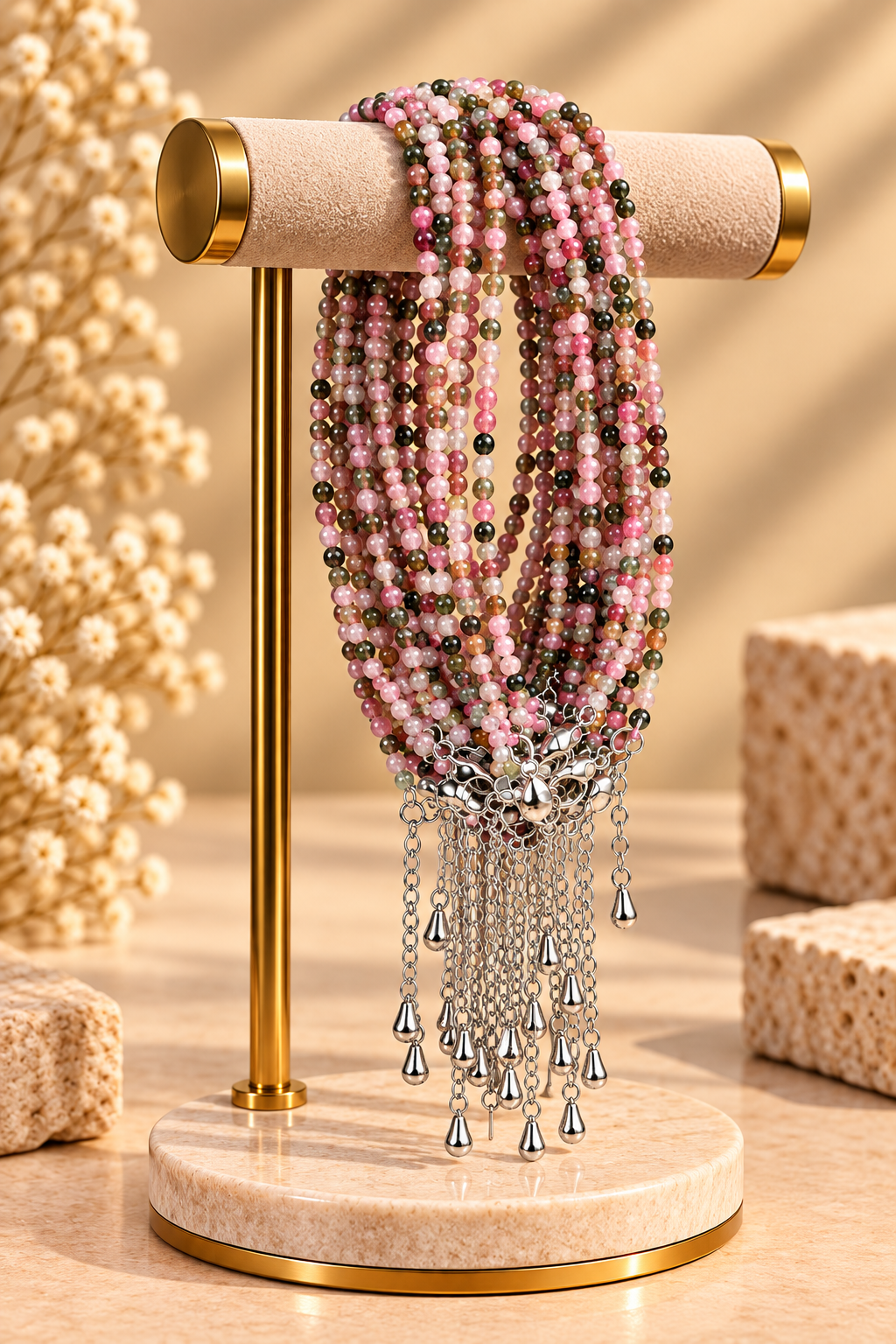 Watermelon Tourmaline Bracelet – 2mm