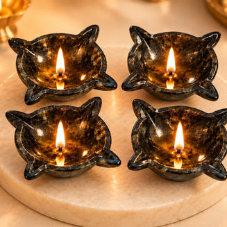 CHOUMUKHI BLACK TOURMALINE CRYSTAL DIYA