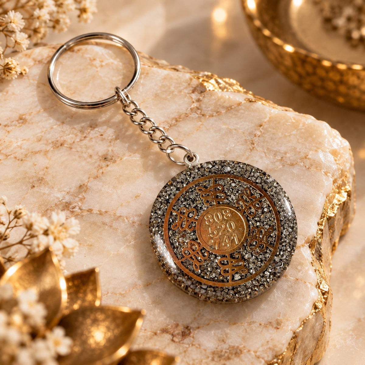 Money Manifestation Pyrite Keychain