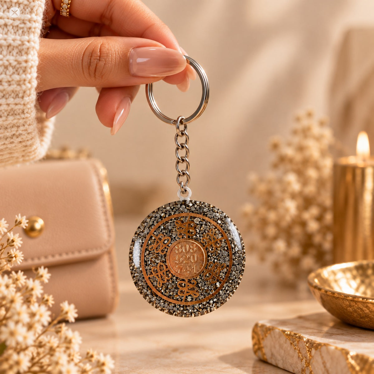Money Manifestation Pyrite Keychain