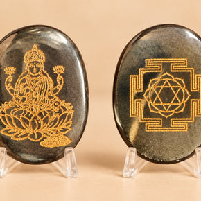 Maha Lakshmi - Shri Yantra Pyrite Coin