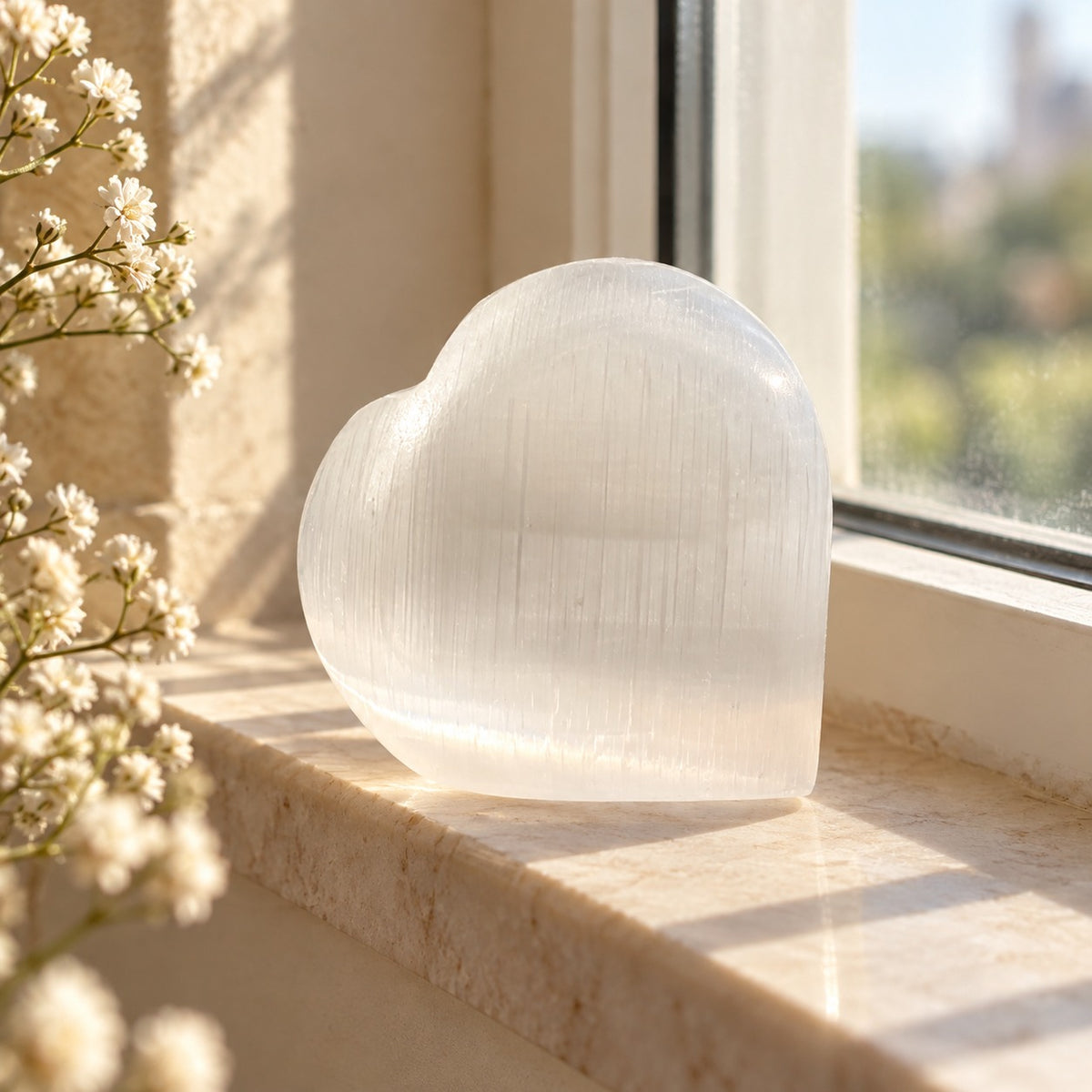 Selenite Heart