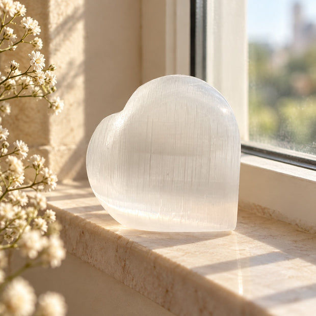 Selenite Heart