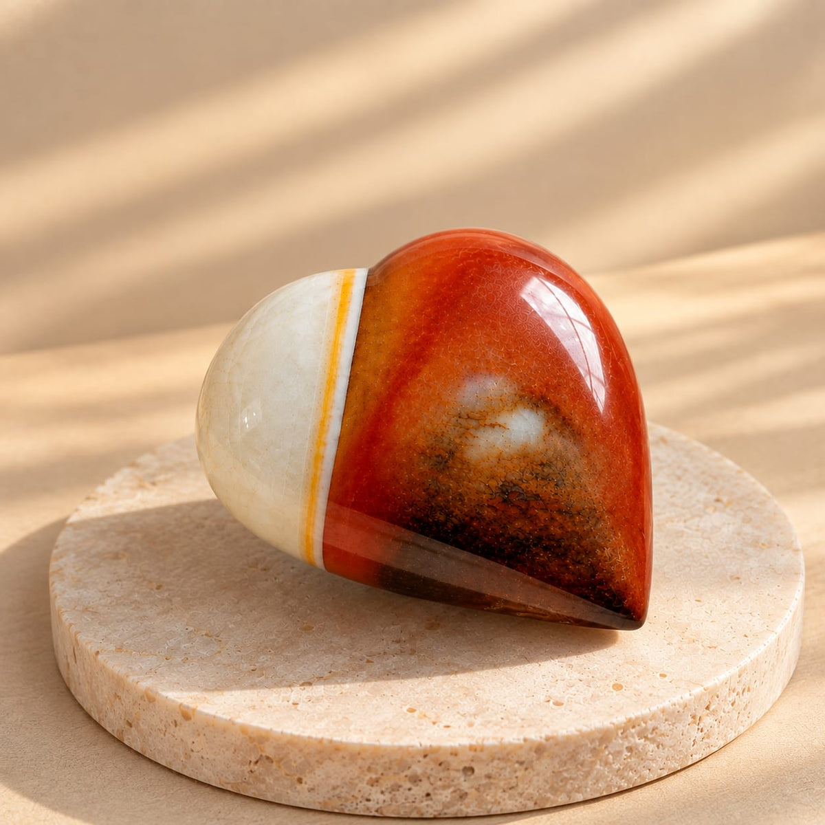 Heal your SWADHISHTHANA — Carnelian Puffy Heart