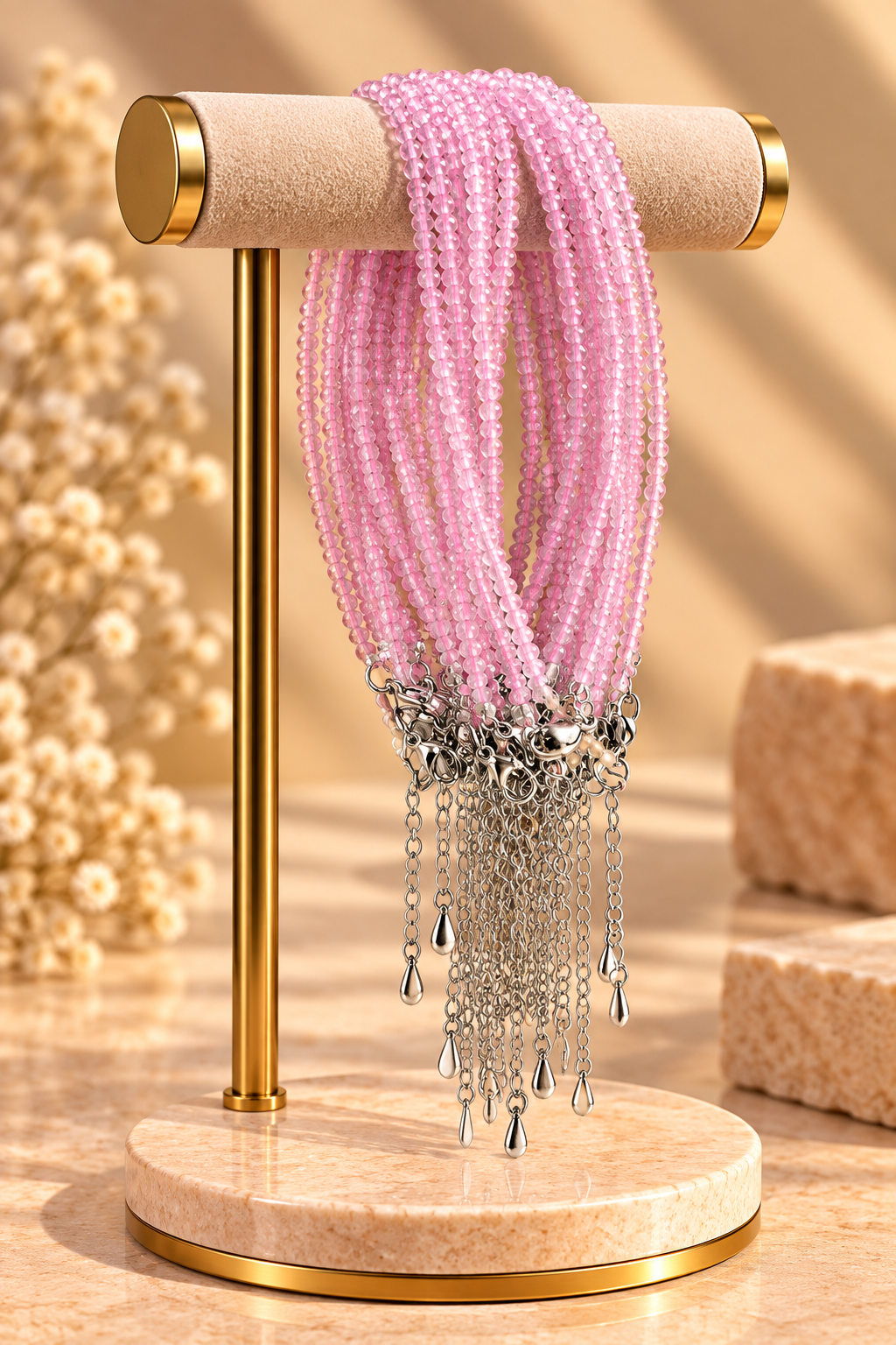 Rose Quartz Bracelet – 2mm