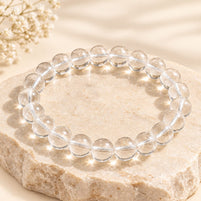 Master Manifestor — Clear Quartz Bracelet | Round Beads