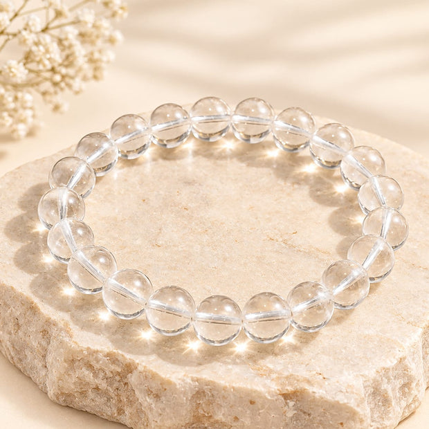 Master Manifestor — Clear Quartz Bracelet | Round Beads
