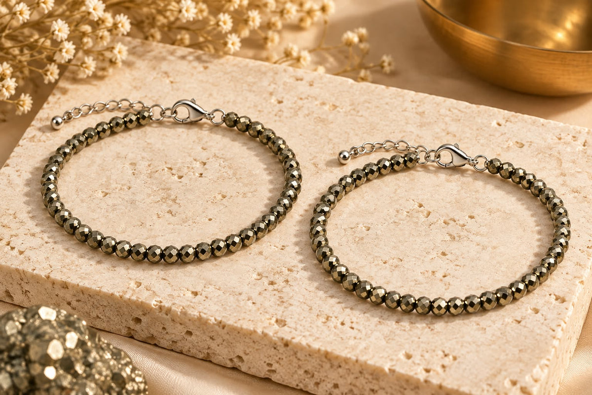 Pyrite Anklet - Pair