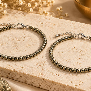 Pyrite Anklet - Pair