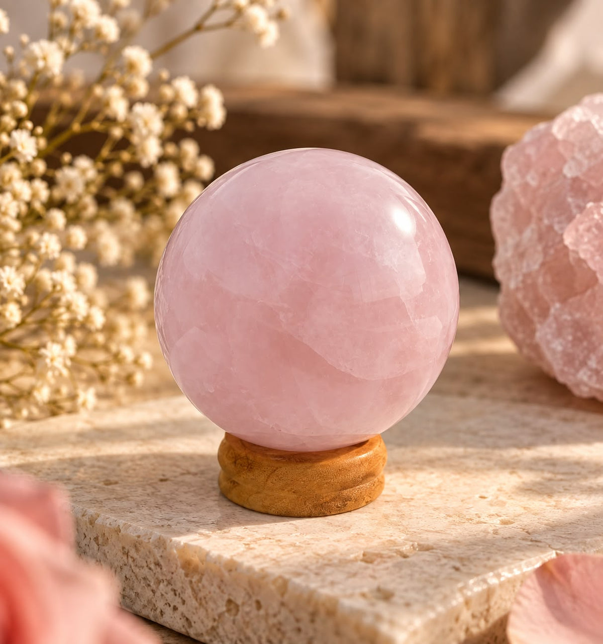 Rose Quartz Sphere 180g