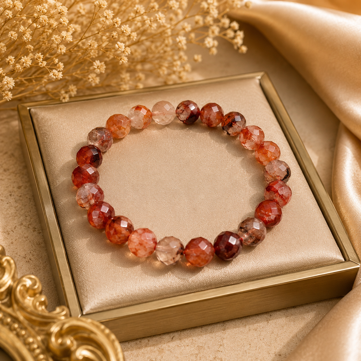 Action Taker — Fire Quartz | 8mm Diamond Cut