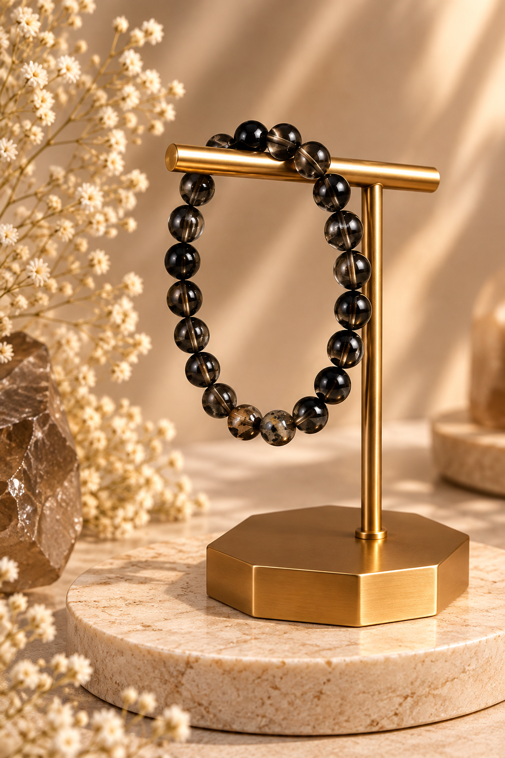 Shadow Healer —  Black Moonstone Bracelet