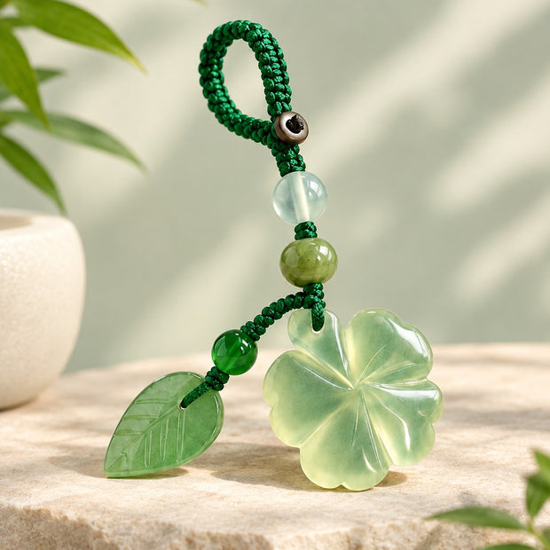 Jade Clover Bag / Keychain Charm