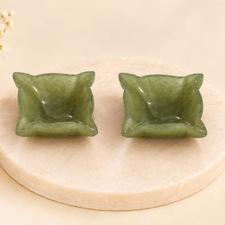 CHOUMUKHI GREEN AVENTURINE CRYSTAL DIYA