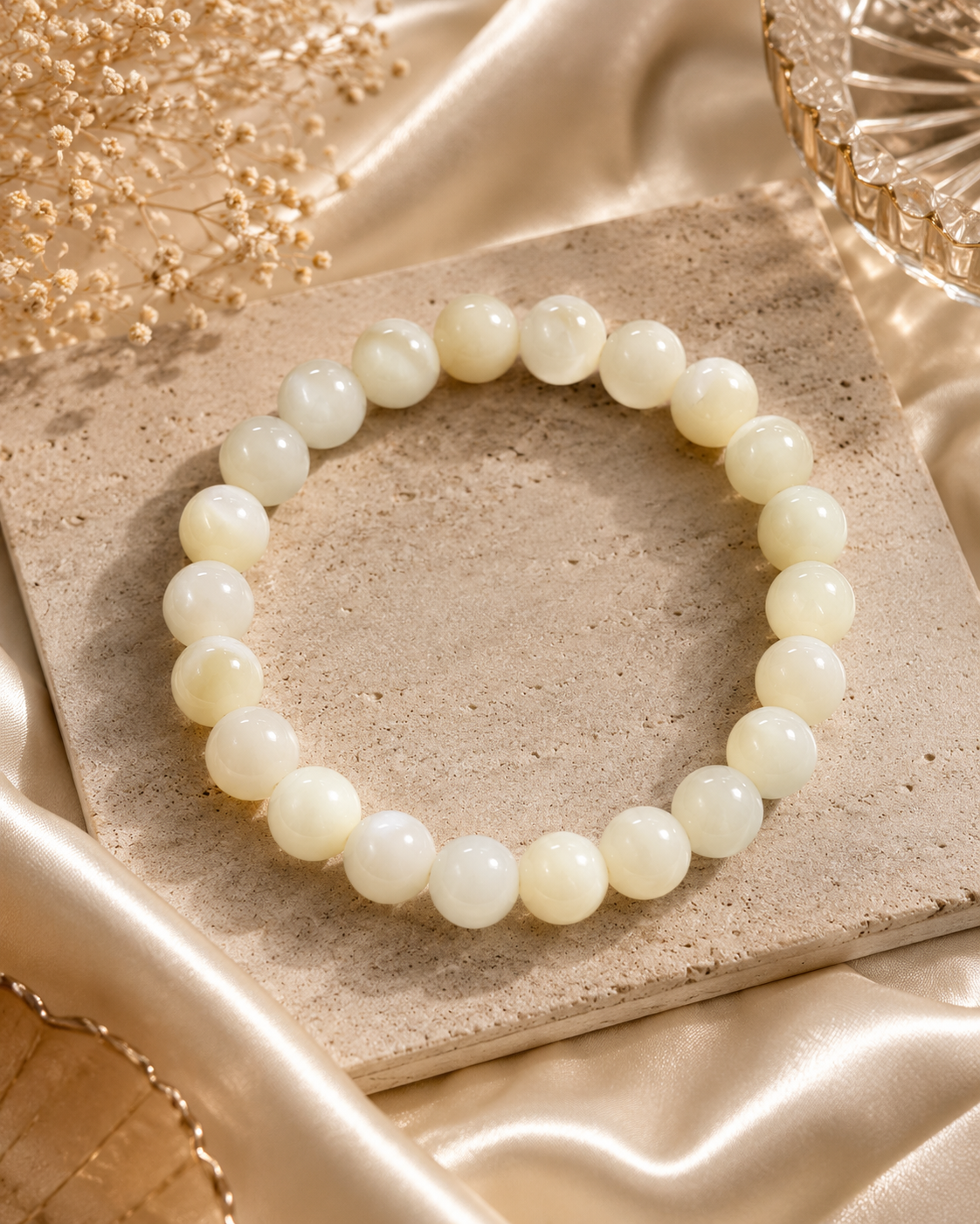 Divine Nurturer  —  Mother of Pearl Bracelet | 8mm