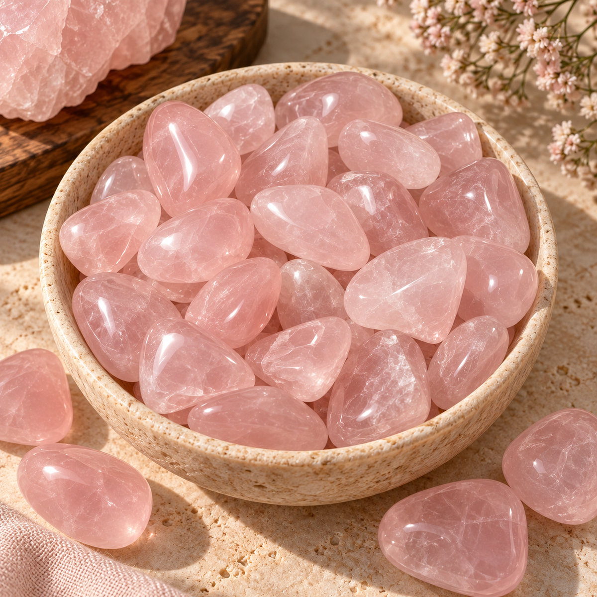 Rose Quartz Tumble — Large