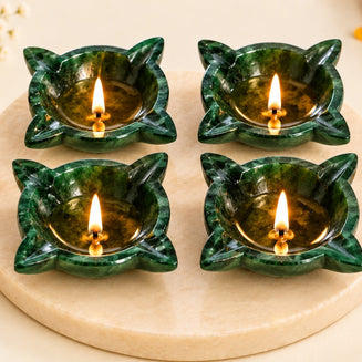 CHOUMUKHI JADE CRYSTAL DIYA